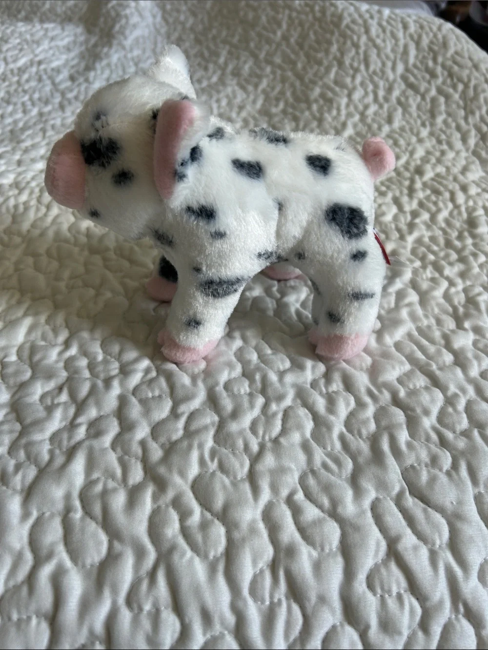 Douglas Plush Spotted Piglet Toy - White & Pink